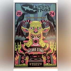 RECORD STORE DAY 2024 RSD PROMO Poster 11”x17”. Dogfish Head Beer Sponsor Lp NEW